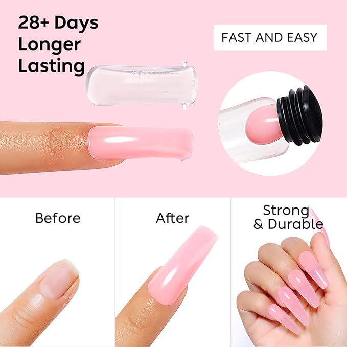AIMEILI Poly Nail Extension Gel Green Builder Nail Gel Hema Free Poly Nail Enhancement Nail Art Design DIY Salon Nail At Home Gift for Women Nail Gel - 046