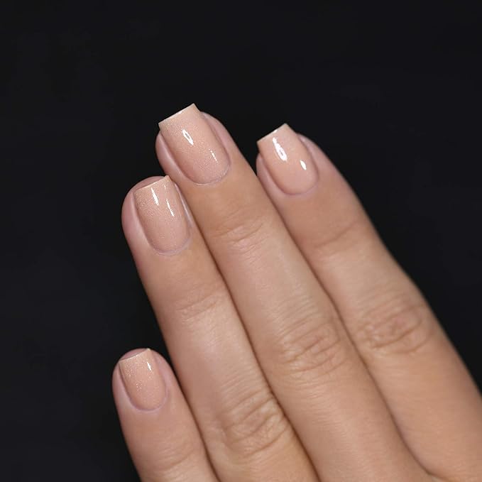 ILNP Overcoat - Creamy Beige Neutral Nude Nail Polish, Subtle Holographic, Chip Resistant, 7-Free, Non-Toxic, Vegan, Cruelty Free, 12ml