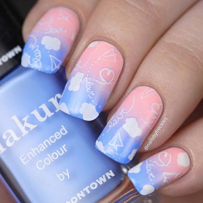 Whats Up Nails - B024 Love is Everywhere Stamping Plate for Nail Art Design