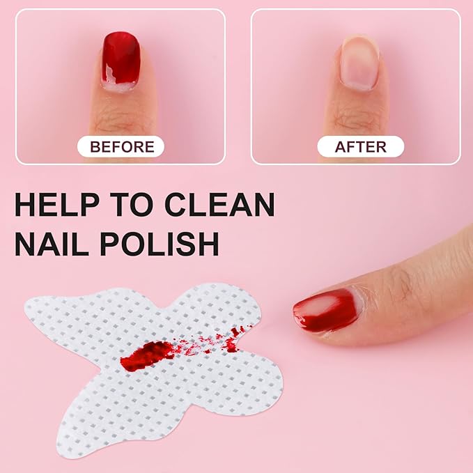 200PCS Lint Free Nail Wipes, Pink Lash Extensions Glue Cleaning Wipes, Nails Cleaning Pads Supplies,accompanied by 1 Empty Pump-Style Bottle Dispenser (White)