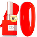 Double Rhythm 0.5Oz Gel Polish Pure Sheer Same Color Same Bottle Soak Off 15ML Gel Polish Manicure Salon Nail Art DIY at Home for Women (Neon Red Orange-A1044)