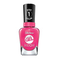 Sally Hansen Miracle Gel Salon Quality Nail Polish | Gel-Like Formula, Two-Step System, No UV Light Needed, Long Lasting | Opaque, Neon | 50 Fuchsia Fever | Bright Pink Nail Color