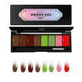 Finger Secret 8 Colors Ombre Gel Pat Nail Polish Set,Ombre Pigment for Nails, Pat Painting Gradient Blooming Gel with 50Pcs Nail Sponges for 4D Gels Nail Art can be Painted in Salon or Home Use
