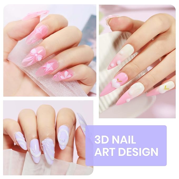 MIZHSE Milky White Sculpting Gel, 15g Carving Sculpture Gel for Nails, Molding Drawing Liner 3D Nail Art 5D Embossed Design Decoration Manicure Home DIY