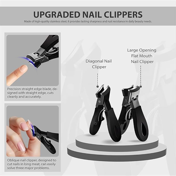 6Pcs Ingrown Toenail Removal Kit, Pedicure Tools for Feet with Fingernail & Toenail Clippers, Professional Nail Cutter Set for Thick Nails, Manicure & Nail Care Tools for Men & Women