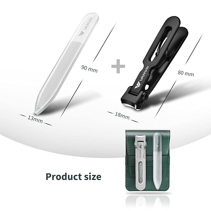 Nail Clippers for Thick Nails, 16mm Wide Jaw Opening Oversized Toenail Clippers Cutter with Sharp Curved Blade and Nail File, Heavy Duty Stainless Steel Fingernail Clippers for Seniors Elderly