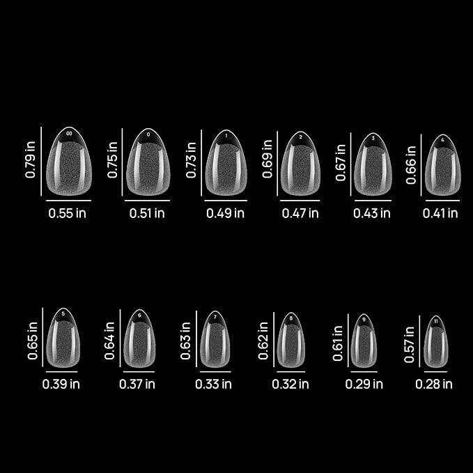 1008pcs Short Almond Shaped Nail Tips Half Matte Full Cover Fake Nails Press On Nails For Acrylic Nails Professional