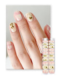 Semi Cured Gel Nail Strips | Built-In Gel Top Coat | UV Light Required | Salon Quality, Easy Application And Removal (Gilded Marble Dream）