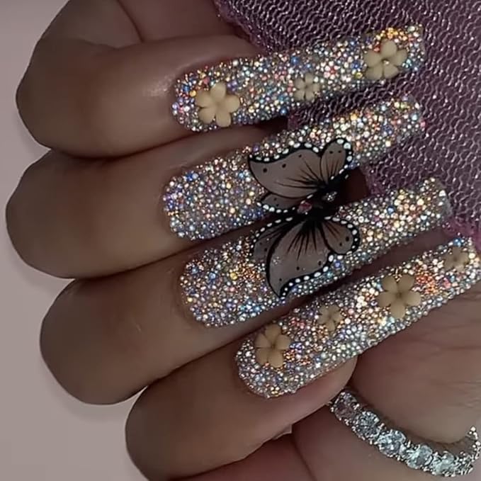 3D Acrylic Flower Nail Art Charms Handmade by Acrylic Powder - 15 colors, 24pcs Flowers Nail Rhinestones Kit 3D Crystal Nail Pearls Flat Design Acrylic Nail Art for Women Girls (Nude), 24.0 Count