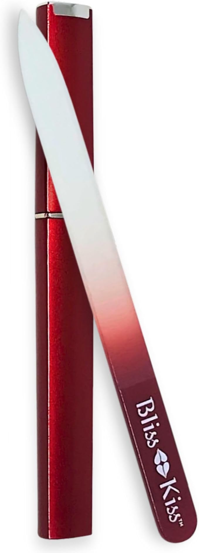 Bliss Kiss Simply Crystal Nail File - Large - Czech Glass - with case and Sleeve