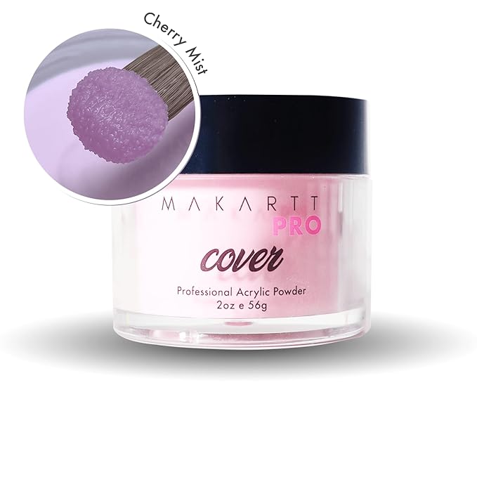 MakarttPro Acrylic Powder – Durable, Long-Lasting, Easy-Apply Formula for Nail Extensions, Overlays, Sculpting & Nail Art – 56g/2oz – Cherry Mist, Perfect for Pros and At-Home Use