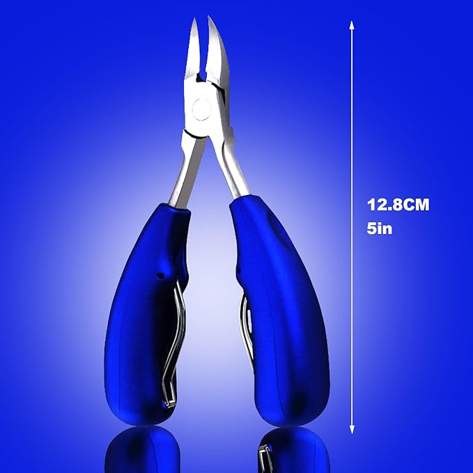 Upgraded 10PCS Ingrown Toenail Tools Kit, Nail Clippers for Thick & Ingrown Toenails Heavy Duty Professional Podiatrist Toenail Clippers Kits Stainless Steel, Suitable for Men, Women and Seniors(blue)