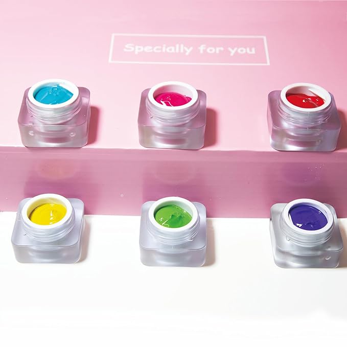9 Colors Pat Painting Gel – 6ml Each Ombre Gel Nail Polish Set With Sponge, Stamping Gel, High Pigment Nail Art Paint for Gradient, Aura Nail, 3D Carving, DIY Salon manicure