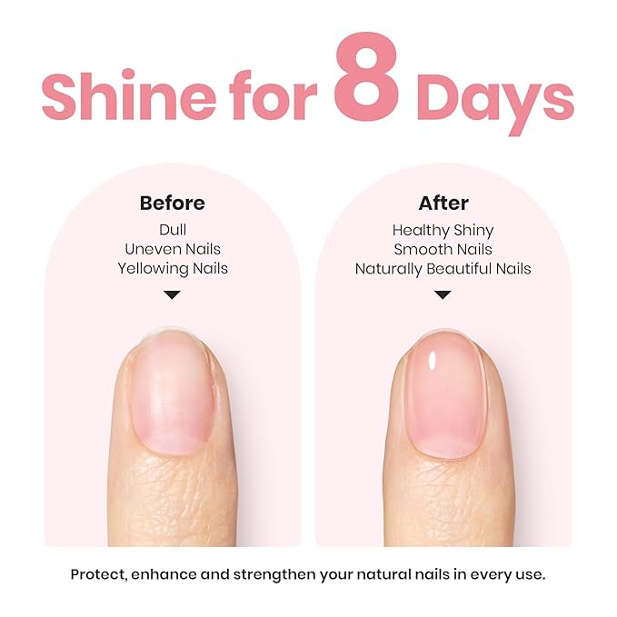 Beetles Nail Strengthener, Jelly Pink Nail Natural Concealer Foundation Polish Sheer Pink Air Dry Nail Growth Polish for Damaged Nails Imperfection Masking Gifts for Women 15ml