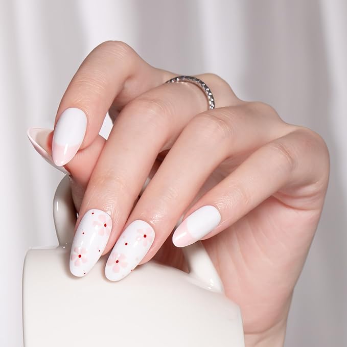 MAYCHAO Creamy Pink Swirl Gel Liner Nail Art Polish, 8ml Spring Summer Pastel Pink Gel Color Built-in Thin Brush, UV Light Cure for French Nail Tips DIY Manicure at Home Salon