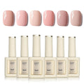 GAOY 16ml 6 Colors Pastel Pink Gel Polish Set, Baby Blush Dusty Rose Gel Nail Polish Kit, Soak Off UV Lamp Cure for Nail Art DIY and Salon, Cream Pink