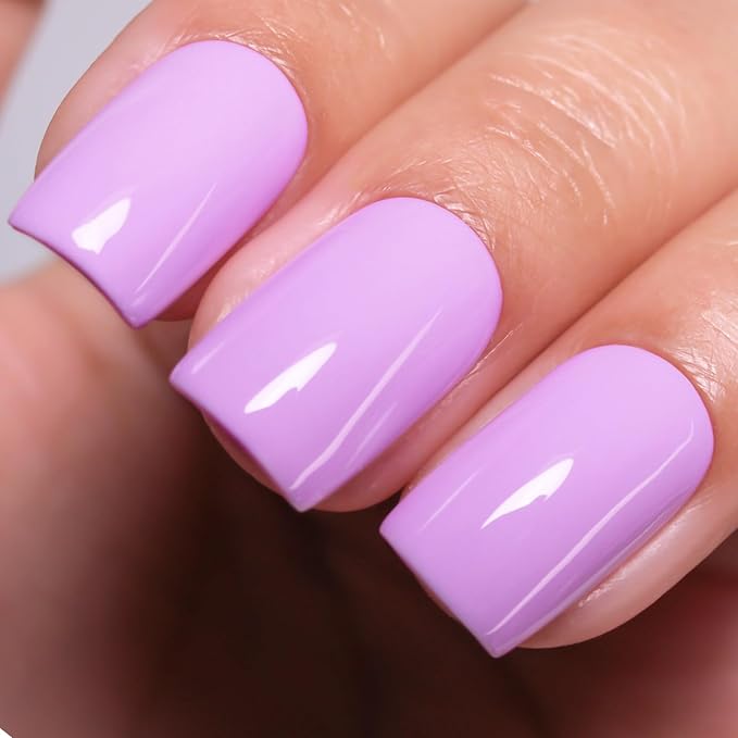 Pastel Gel Polish, 0.5 Fl Oz Light Purple Gel Nail Polish Spring Summer Soak off LED UV Gel Nail Polish Art Starter Manicure Salon DIY Nail Gel Polish
