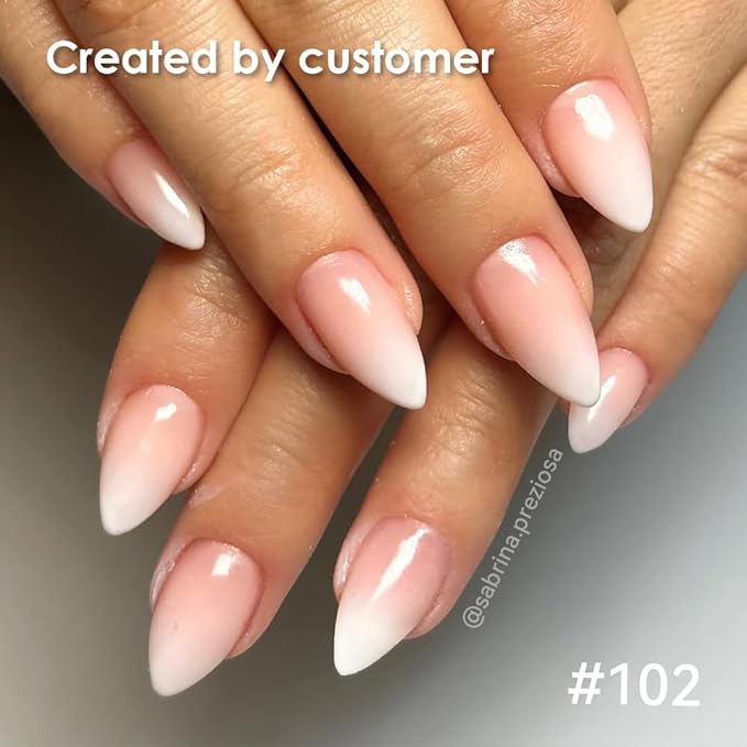 FAVAI 6 PCS Airbrush Gel Nail Polish 90 ML White Color (#102) for Nail Art, Non-Acetone Airbrush Gel Polish with Fine Mist, Nail Polish for Nail Gradients No Dilution, 6 * 15ML