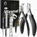 5 in 1 Professional Toenail Clippers for Thinck & Ingrown Nails, Upgraded Podiatrist Toe Nail Clippers for Men, Sharp Blade Nail Cutter Set, Wanmat