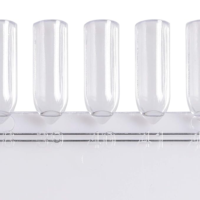 Beauticom 10 Palettes 48 Nail Tips Display Board for Nail Art Design Pattern Practice and Swatch Nail Polish Colors (48 Tips Palette (Clear), 10 Pieces)