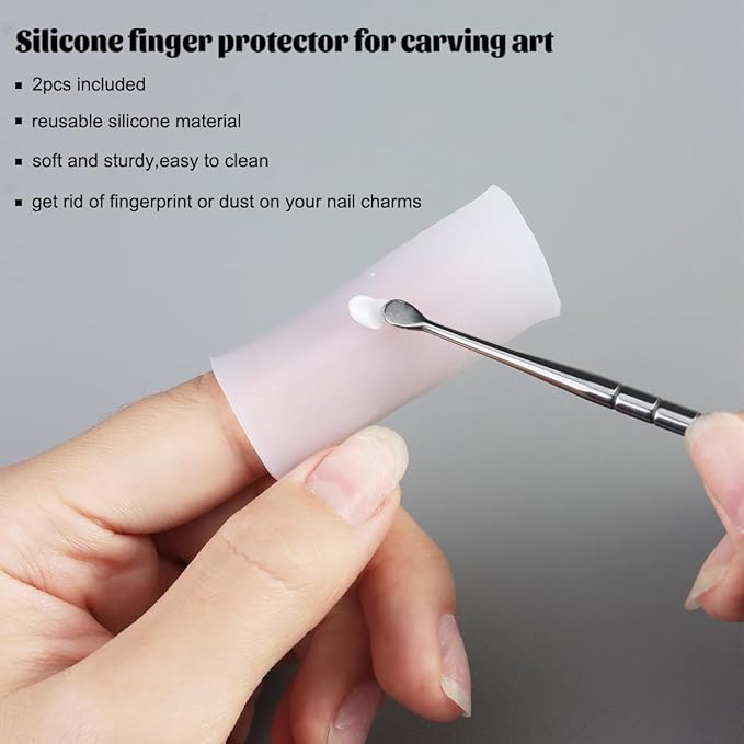 Nail Art Sculpture Pen, 3PCS Double-head Stainless Steel 3D Gel Art Sculpting Pens Dotting Tools Acrylic Powder Flower Design Carving Modeling for Builder Gel Chrome Powder Applicator Manicure