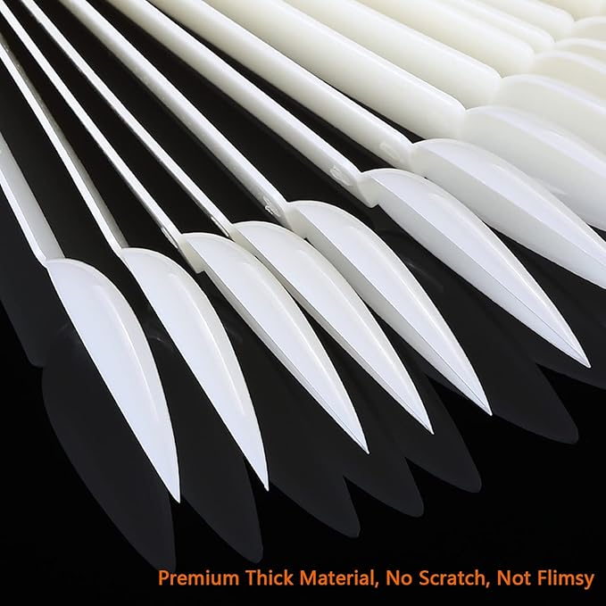 100 ps Nail Swatch Sticks with Number Stickers, Color Display Stiletto Tips, Fan-shaped Practice Sticks, Nail Art Display/Color Wheel (Natural)
