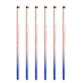 6pieces Ombre Nail Brush Wood Nail Pen Ombre Brush for Gel Nails Nail Gradient Brush Nail Design Brushes Nail Painting Kit Nail Art Tools Acrylic Nail Accessories