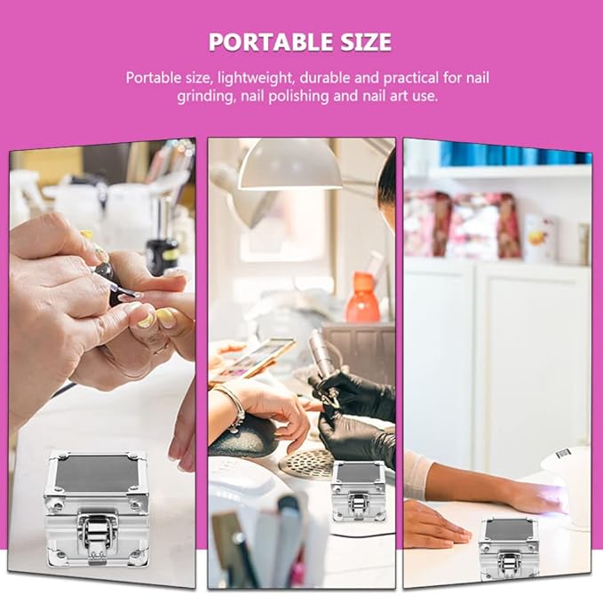 Beaupretty 2 Pieces Nail Drill Bits Holder Drill Bit Case Drill Bits Display Organizer Box Nail Polishing Heads Container Manicure Tools