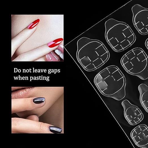 EBANKU 50Sheets Nail Adhesive Tabs, Double-Side Nail Glue Stickers for Press on Nail Sticky Tabs Waterproof Breathable Jelly Adhesive Tabs Manicure -1200Pcs