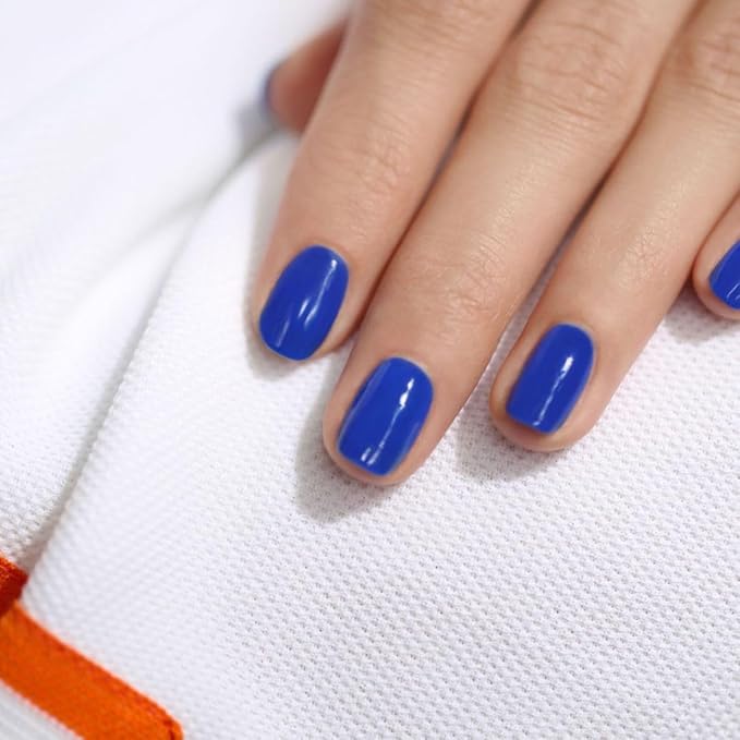 Manucurist Green Flash LED Deep Blue Ultra Marine Gel Nail Polish - Vegan, 12-Free, Plant-Based - Strengthens and Protects the Nail - Gel Polish - Made in France - 0.5 fl oz