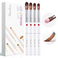 MelodySusie 4Pcs Acrylic Nail Brush Set, Size 8/12/14/16 for Acrylic Powder Nail Extension and 3D Nail Carving for DIY Home Salon