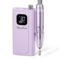 MelodySusie Entry-Level Clip-On Rechargeable Essential Nail Drill, SC300F 30000RPM E-File with LCD Display for All Manicure Shaping & Gel Removal,Ideal for Training,Nail Art Practice & Home Use,Purple