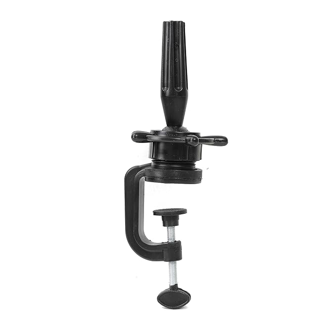 Practice Hand Stand Manicure Practice Hand Holder Wig Mannequin HeadStand Adjustable Rotary Desk Table Clamp Holder Black (1 PCS)