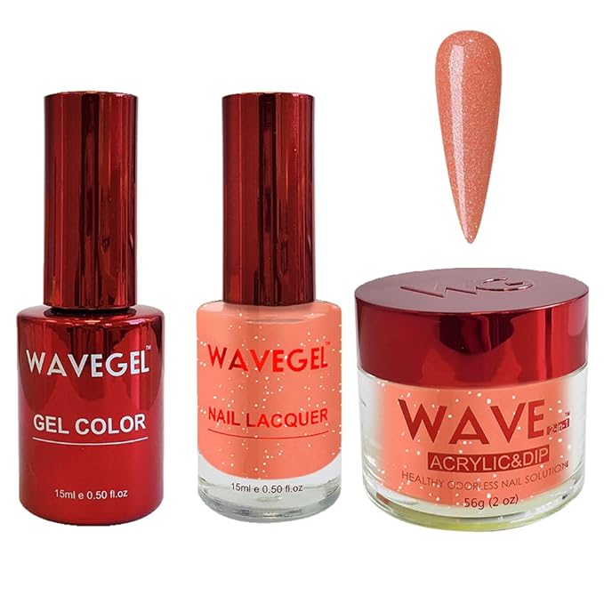 WAVEGEL Soak-Off Gel, Nail Lacquer & Acrylic/Dip Powder Matching Set - Queen Collection - #040 Sleek