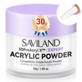 SAVILAND White Acrylic Blending Tech Keratin Nail Powder Ultra-Smooth Application Professional Powder for Nail Extension & Carving