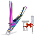 Chameleon Premium Adjustable Nail Clippers for Acrylic Nails, Stainless Steel Cutter Trimmer for Artificial Fake False Tips Manicure Sharp Blade Clip Tool for Salon Home Nail Art Beauty Design DIY