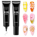 Makartt 3D Gel Nail Art: 2 Pcs 15g Nail Sculpting DIY No Wipe 3D Molding Gel for Nails Decoration, Manicure Sculpture Nails