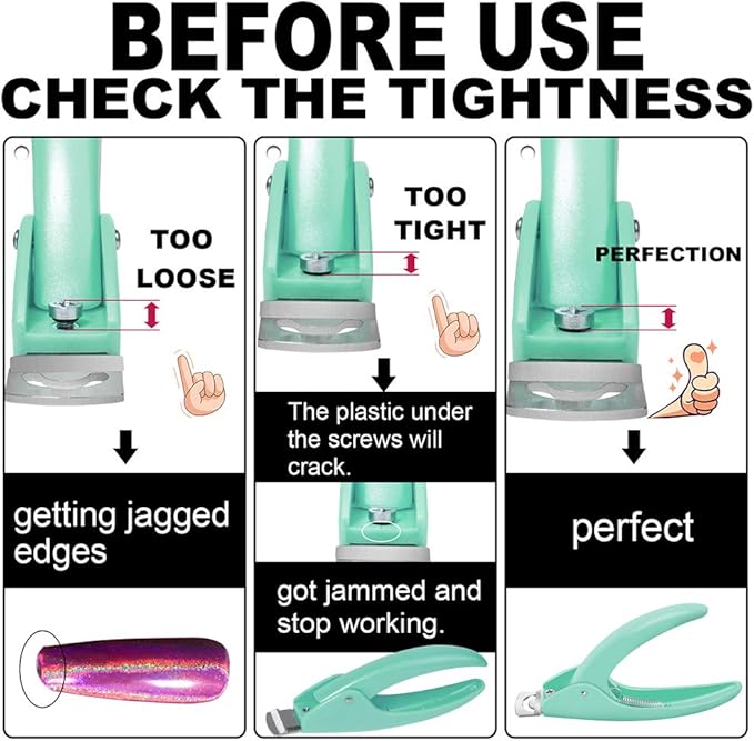 Nail Tip Clipper Edge Cutter False Trimmer Adjustable Stainless Artificial Acrylic Fake Manicure Pedicure Stainless Steel Nail Trimmer Sharp Stainless Steel Blade Clip Tool Nail Design DIY Use Green