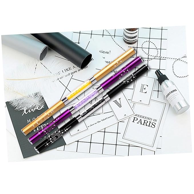 Nail Art Pen Set 3pcs Portable Nail Art Brush Long Handle Manicure Brush for Home Professional Use