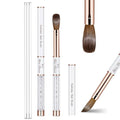 Acrylic Nail Brush Size 14, 100% Real Kolinsky Art Nail Brush for Acrylic Powder Application, Handmade Women Manicure Nail Extension Tool for Professional DIY Home Salon and Beginners