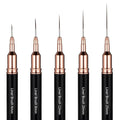 5 PCS Nail Liner Brush, Fine Nail Art Brushes, Nail-Art Liner Brushes Black UV Gel Polish Painting Tools for Long Lines, Thin Details, Fine Drawing, Sizes 4/8/12/20/25mm