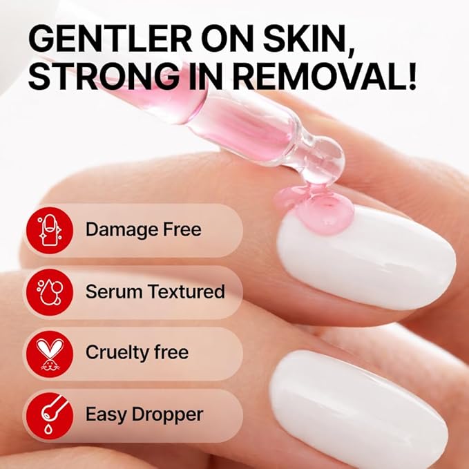 UUUUU Gel Nail Strip and Press Ons Remover | Magical Nail Serum Remover for Semi-Cured Gel Strips | Gel Remover for Nails | Non-Toxic, Odorless, Gentle & Nourishing Formula | Vegan & Cuticle-Safe