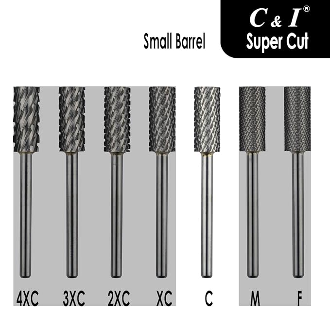 Super Cut Upgrade Edition, Small Barrel Nail Drill Bit for Electric Manicure Drill Machine, Remove The Nail Gels, Acrylic Gels, or Dip Powder (Coarse -C)