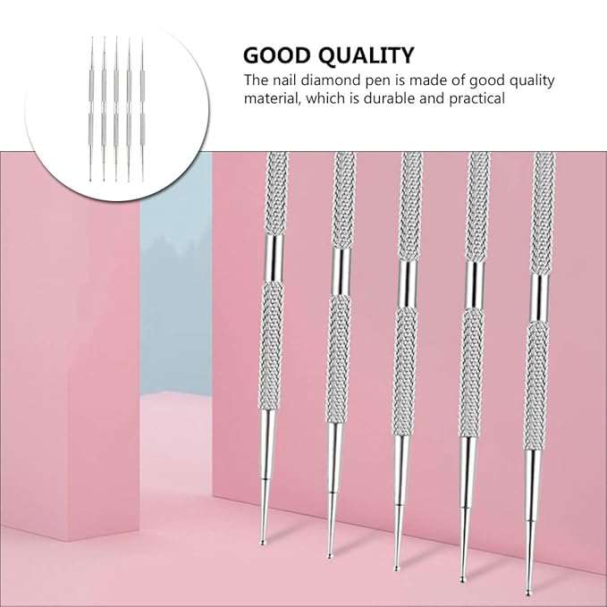 Beaupretty 10pcs Dual- Diamond Drill Pens for Manicure Art Nail Dotting Tools Easy to Use Nail Design Accessories