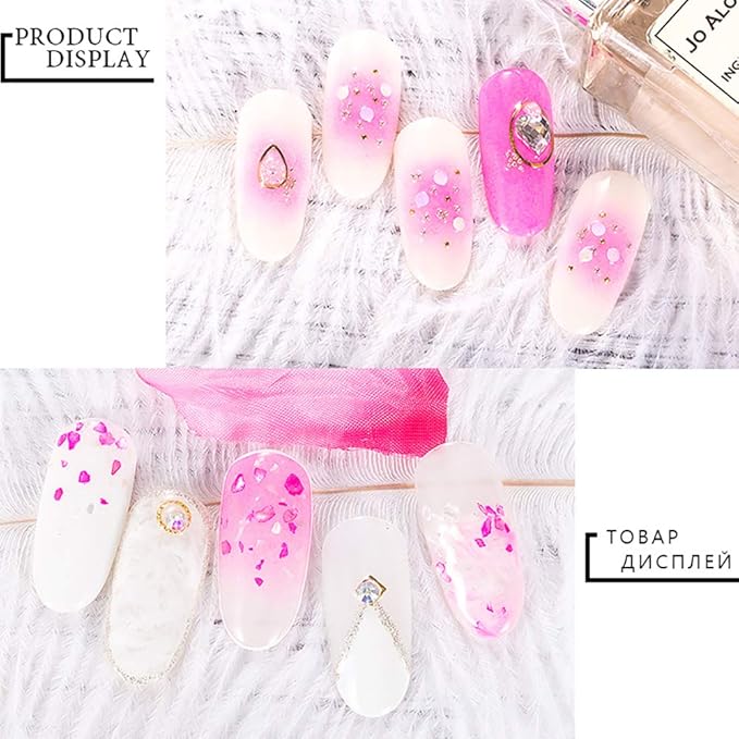 SILPECWEE 3pcs Ombre Nail Brush Set - Nail Art Brushes with 4 Replaceable Sponge Heads - Nylon & Acrylic Handle - Gradient, Sponge & Ombre Nail Design Tools