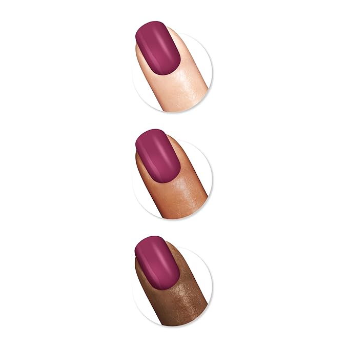 Sally Hansen Miracle Gel Salon Quality Nail Polish | Gel-Like Formula, Two-Step System, No UV Light Needed, Long Lasting | Opaque, Glossy | 533 Brewberry | Plum Purple Nail Color