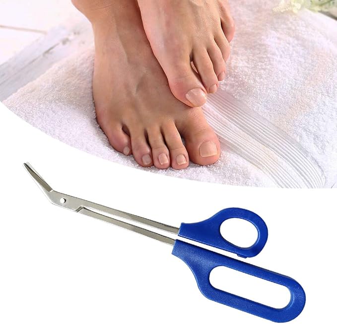 Long Handle Toenail Scissors for Adult Seniors & Easy Reach Long Handled Clipper for Thick Toe Nail with Ingrown Toenail File