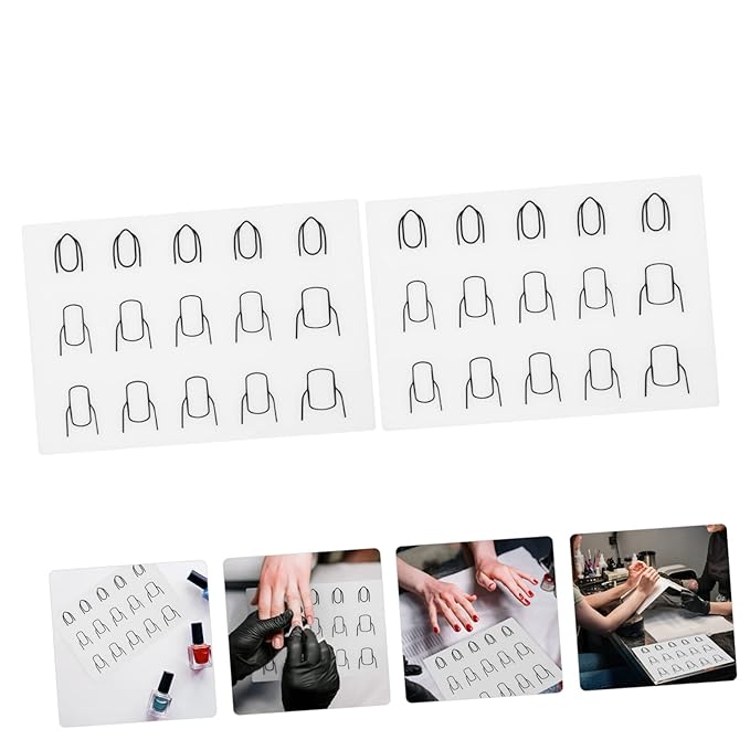 Beaupretty 2pcs Nail Coloring Pad Nail Paste Tool Nail Salon Supply Colorized Silicone Pad Nail Coloring Mat Manicure Cushions Washable Manicure Mat Manicure Coloring Mat Manicure Mats