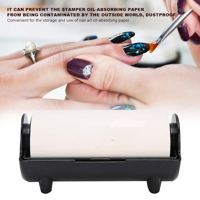 Nail Stamper Oil Absorbing Sheet Paper – Black DIY Manicure Tool for Clean Pattern Transfer, compatible with PUEEN/Rectangle/Jelly Nail Stamping Plates & Polish