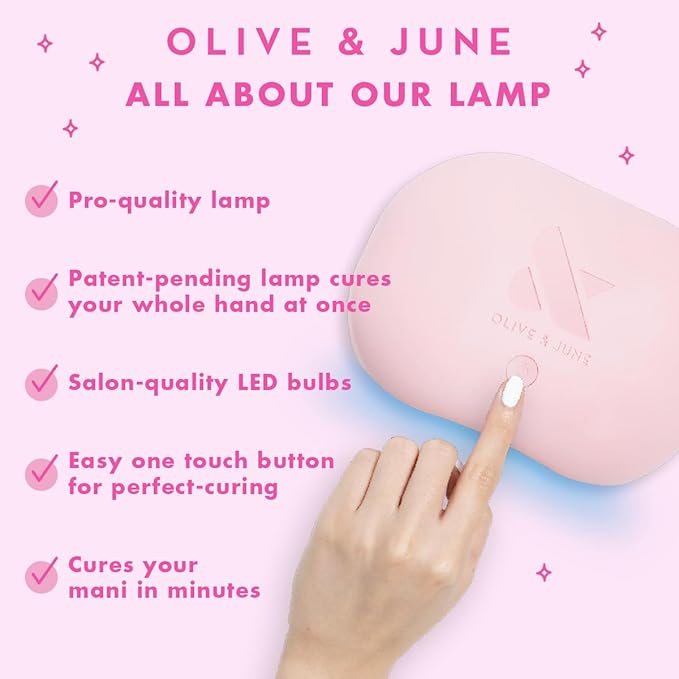 Olive & June Gel Polish | UV LED Nail Lamp Needed | Long Lasting Formula | Up to 21 Days of Wear | Damage-Free Removal | Salon-Quality Manicure, Pedicure at Home | Plum Purple | SD